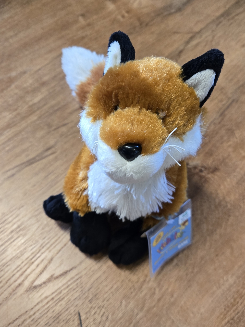 GANZ Webkinz  Orange and White Plush Fox Black Accents New With Sealed Tag Code